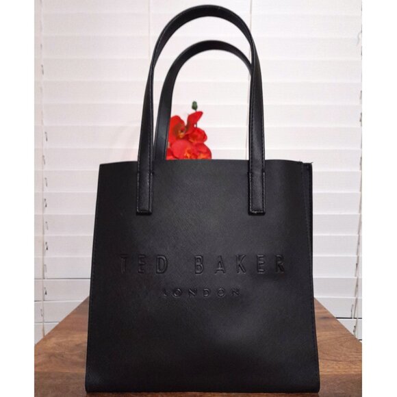 Ted Baker London All Black 2 Handle Seacon Minimalist Tite Bag - Picture 9 of 9